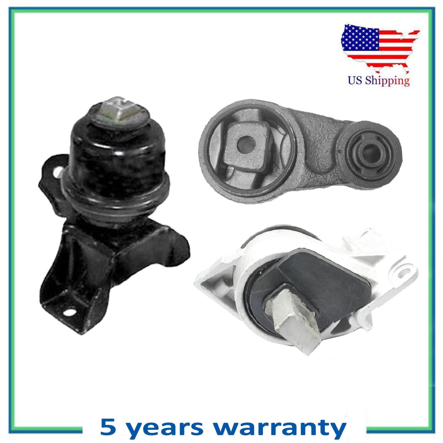 3PCS Engine Motor & Trans Mount For 2006-2009 Ford Fusion Mercury Milan 3.0L