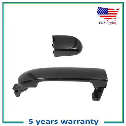 Rear Left Outside Door Handle w/o hole For 07-12 Nissan Versa Black Obsidian KH3