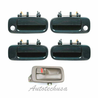 92-96 For Toyota Camry 1 Brown Interior & 4 GREEN 6M1 Outside Door Handle DS414