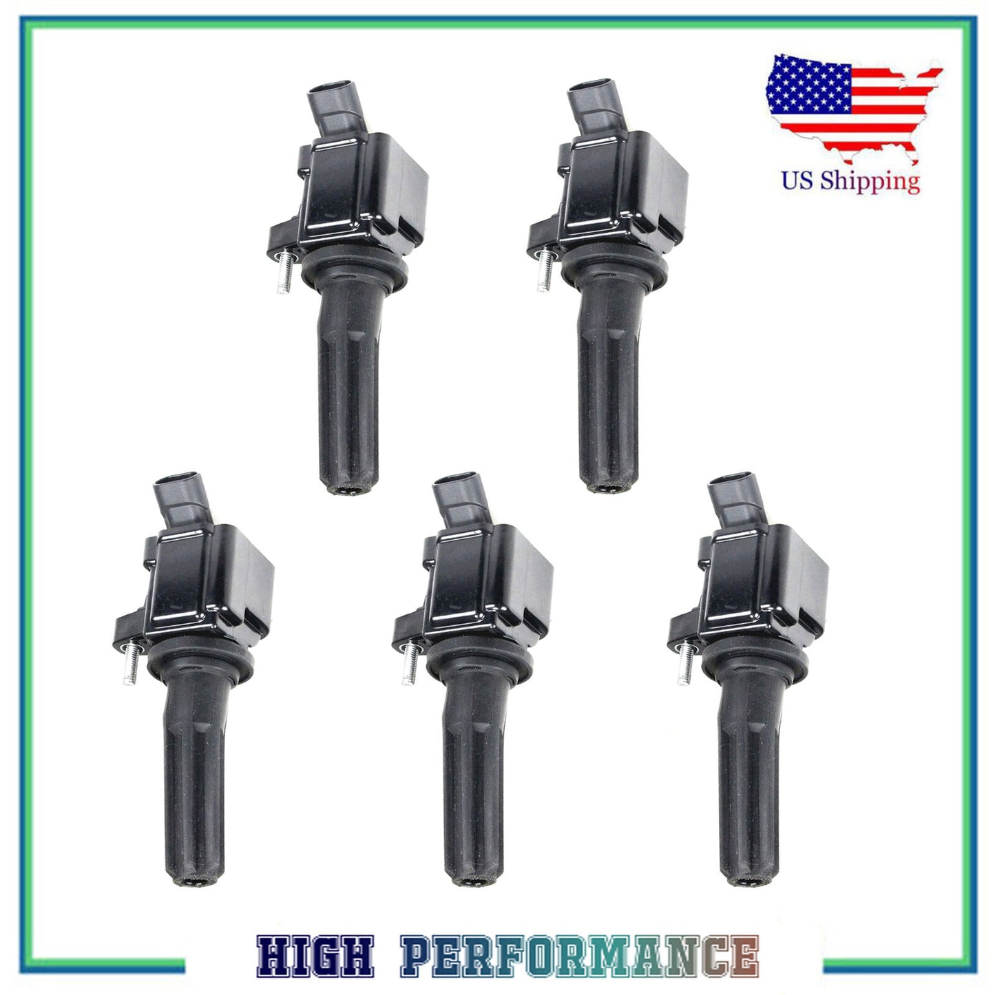 5PCS Encendido Bobina Para UF497 Chevrolet GMC Hummer Isuzu Saab Buick 3.7 2.9L