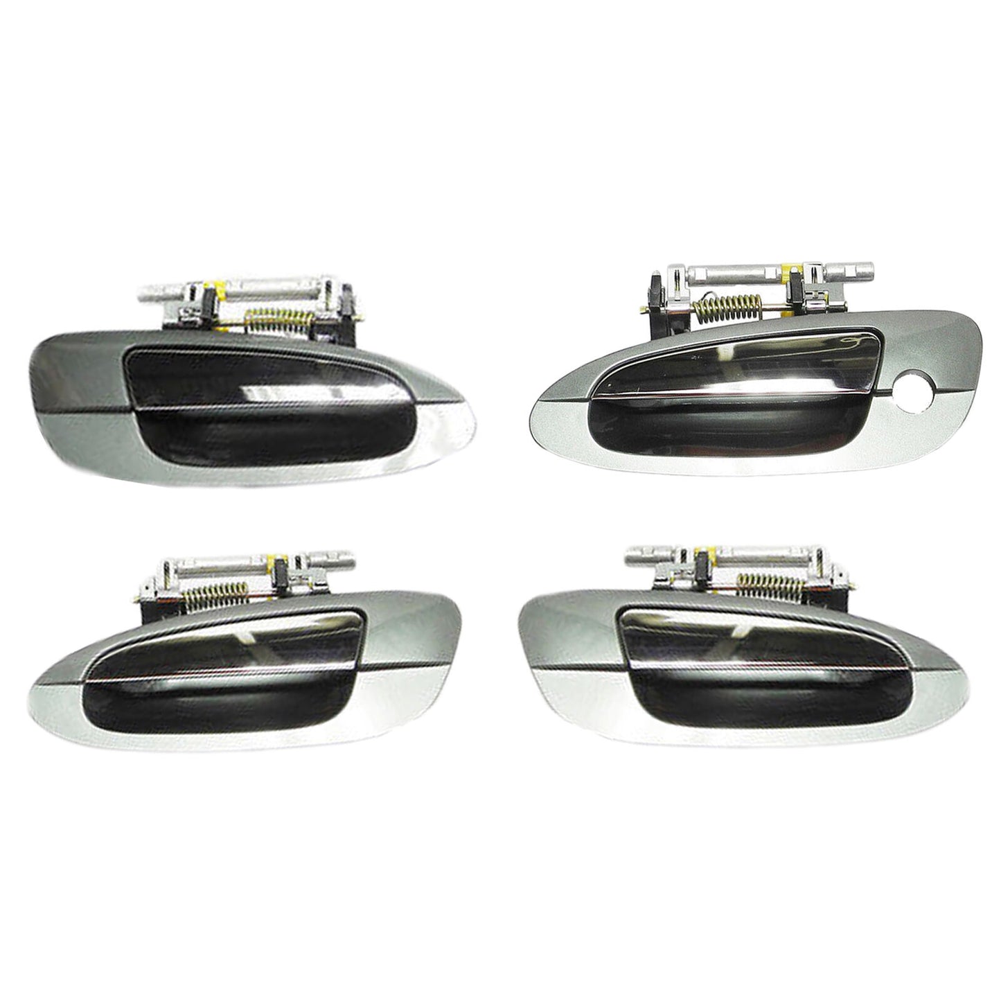 MotorKing Exterior Door Handle UPGRADED For NISSAN ALTIMA 4 PCS DY2 GREEN CHROME