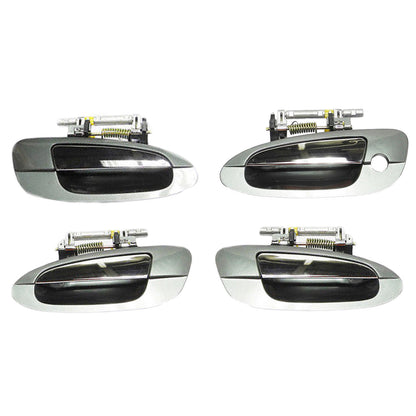 MotorKing Exterior Door Handle UPGRADED For NISSAN ALTIMA 4 PCS DY2 GREEN CHROME