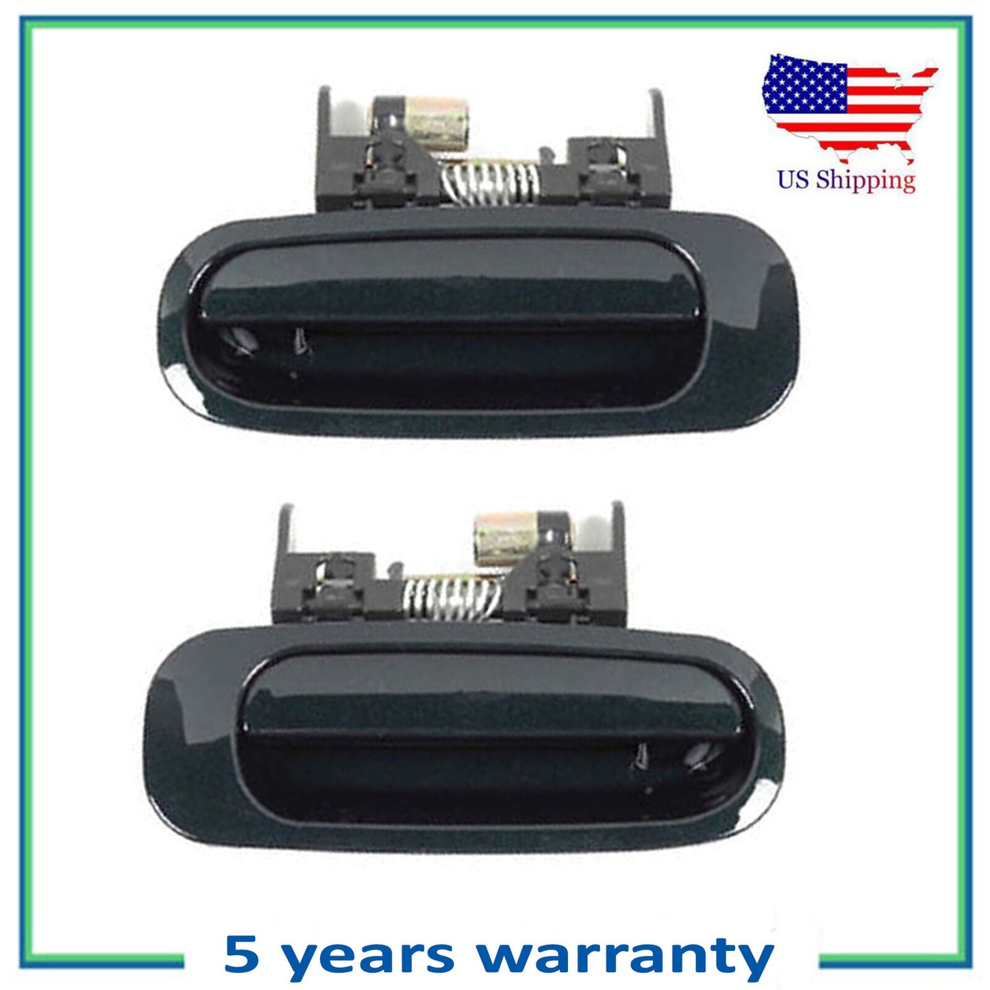 Rear Exterior Outer Door Handle 2PCS For 1998-2002 Toyota Corolla Dark Green 6M1