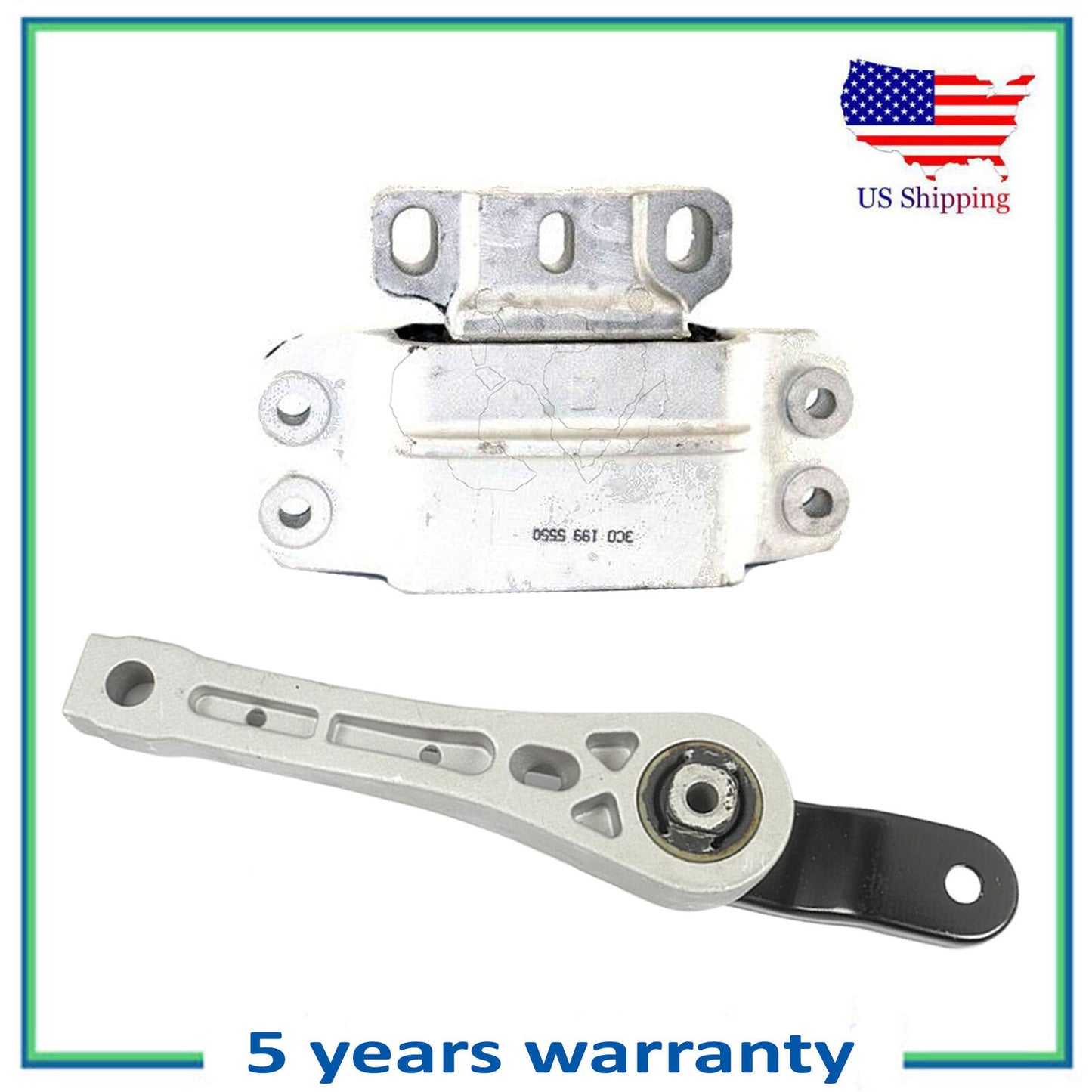 2PCS Moteur & Trans Montage Pour Fwd Volkswagen Jetta 1.9L Lapin 2.5L 6962 6959