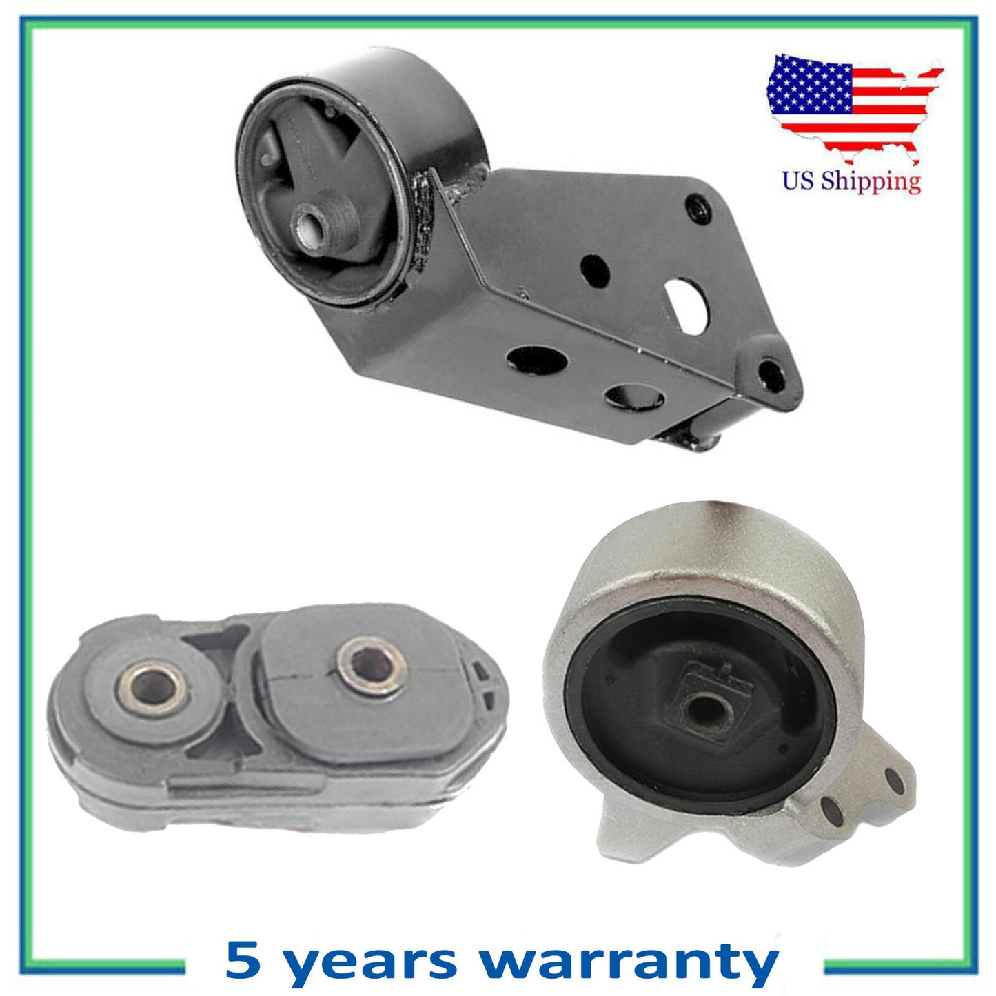 3PCS Engine Motor & Trans Mount For Manual Nissan Sentra NX 1.6L