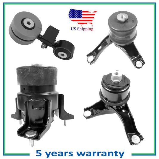 4 PCS Engine Motor & Trans Mount Polyurethane For 10-11 Toyota Camry 2.4L Hybrid