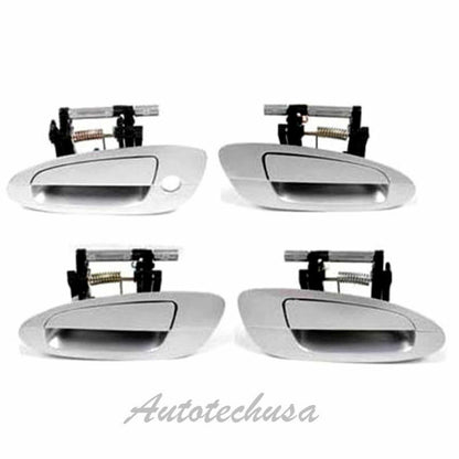 Para 02-06 Nissan Altima Exterior 4 Piezas Juego K12 Plateado Motorking Puerta