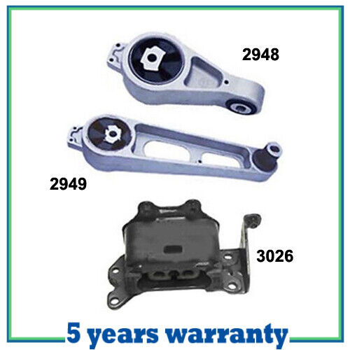 M425 Engine Motor & Trans Mount For 01-09 Chrysler PT Cruiser 2.4 3PCS w/o Turbo