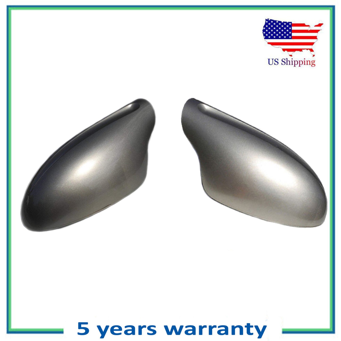 Left LH & Right RH Mirror Cover Cap Pair For 2002-2006 Nissan Altima W40 Grey
