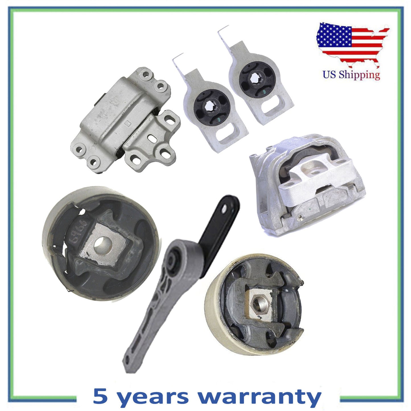 Set 7PCS Motore & Trasmissione Montante Per 2006-2008 Volkswagen Passat 3.6L