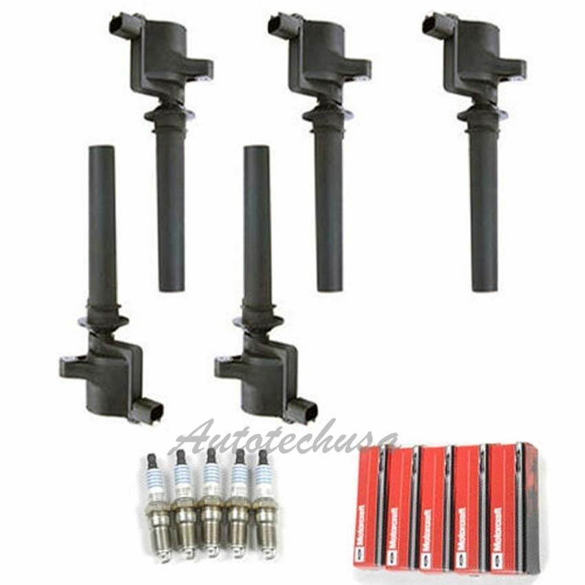 FOR MAZDA MPV 6 Ford 5 Ignition Coil DG513 with 5 spark plug SP433  B269*5