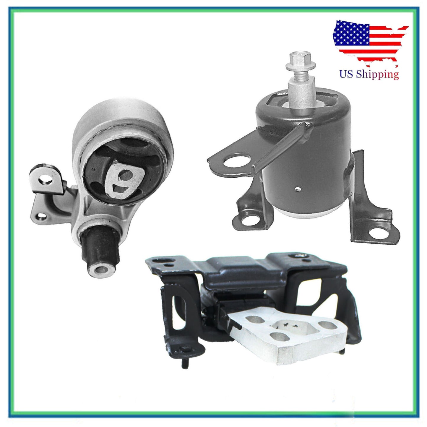 Juego 3PCS Motor & MT Manual Trans Montaje Para 2014-2019 Ford Fiesta 1.6L
