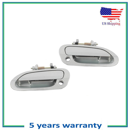 Front Pair Outside Door Handle For 98 99-02 Accord NH612M Regent Silver Metallic