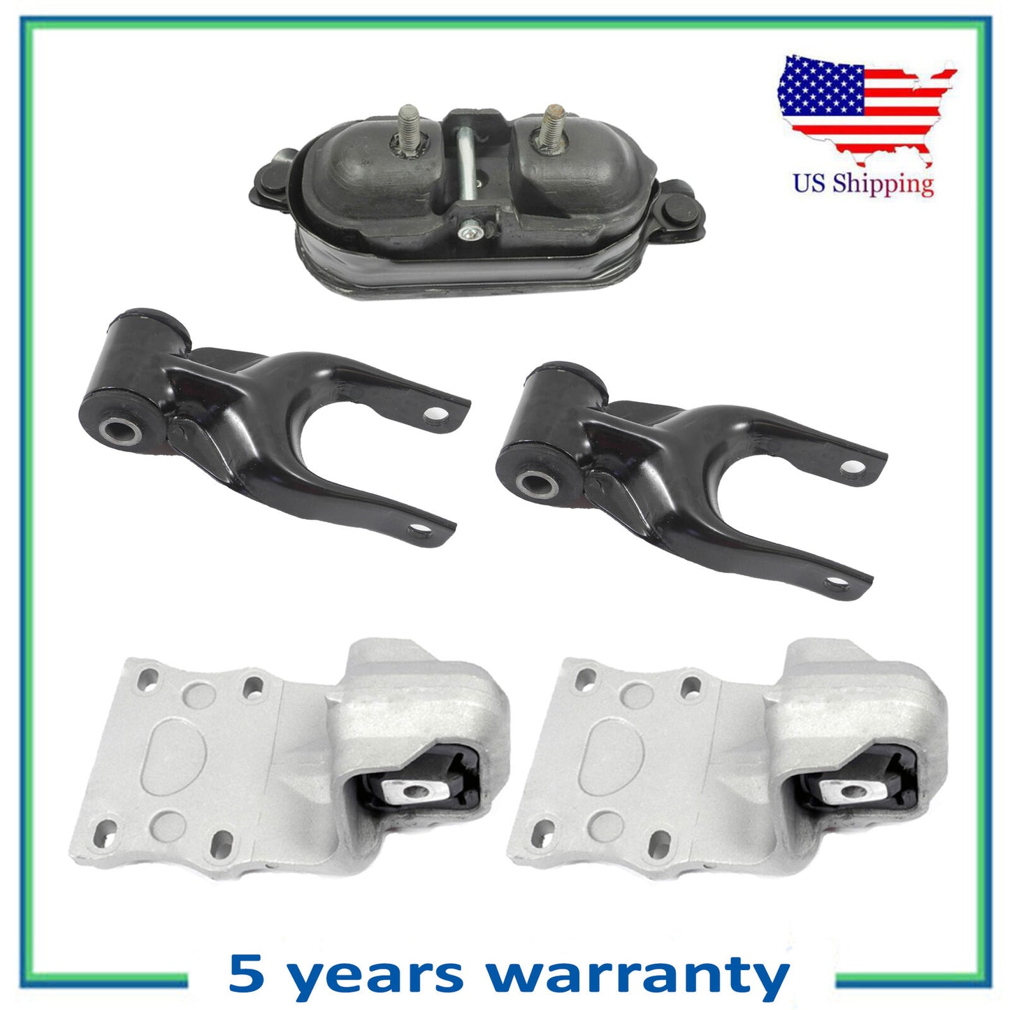 5PCS Engine Motor & Trans Mount For Saturn 05-06 Relay 3.5L 06-07 relay 3.9L