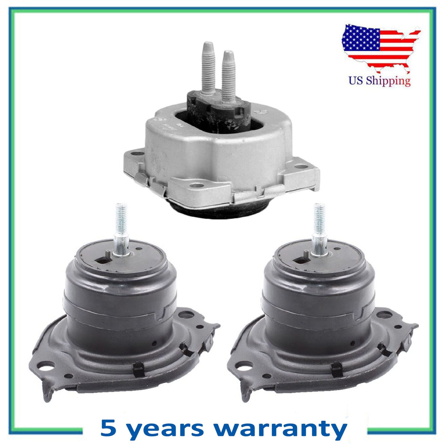 3PCS Frente L&R Motor & Trans Montaje Para 14-19 Jeep Magnífico Cherokee 6.4L