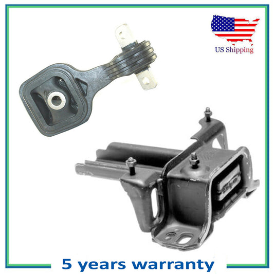 2PCS Rear Torque Strut & Manual Transmission Mount For 2011-2014 Mazda 2 1.5L L4