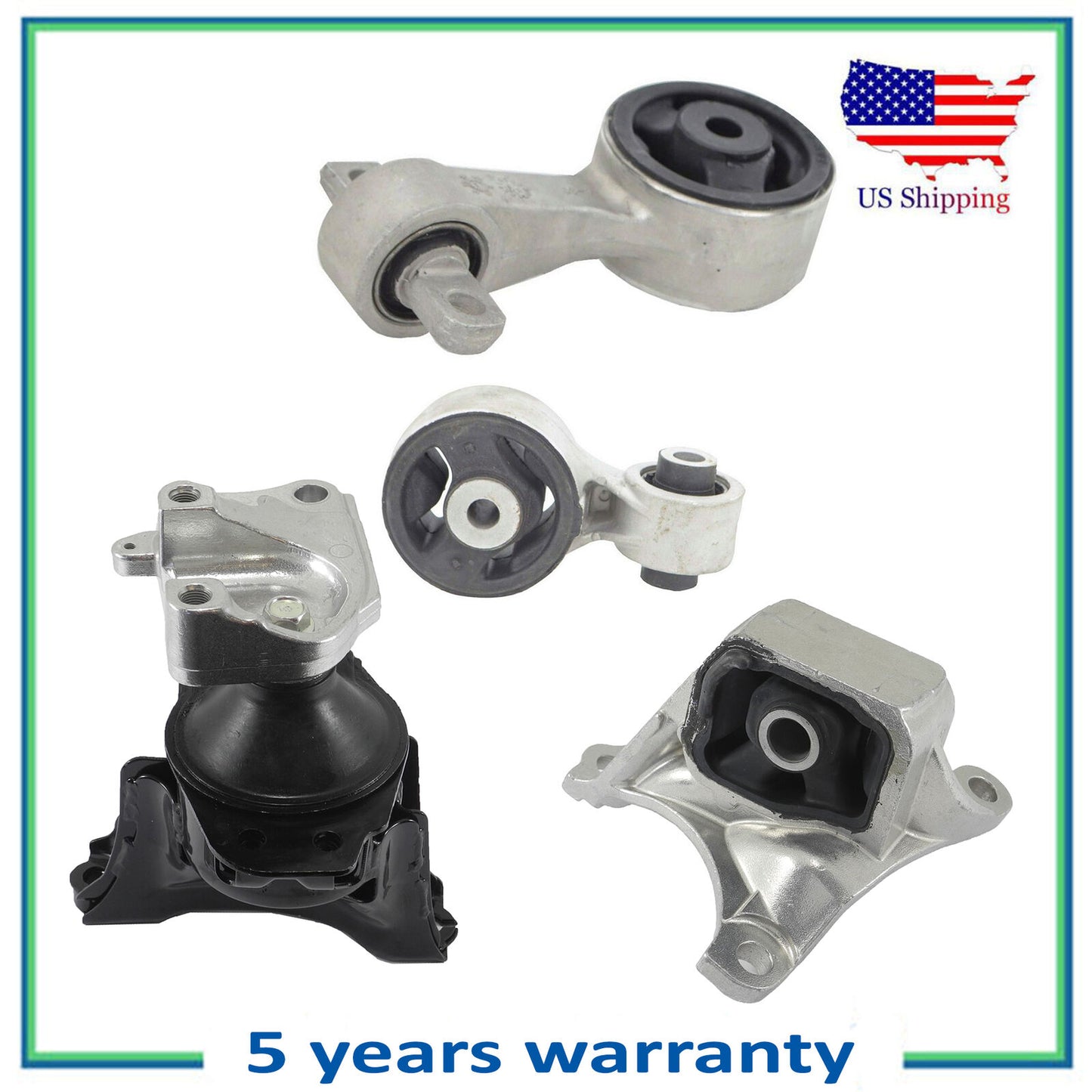 Engine Motor & Torque Strut Mount Set 4 PCS M3611 For 2006-2011 Acura CSX 2.0L