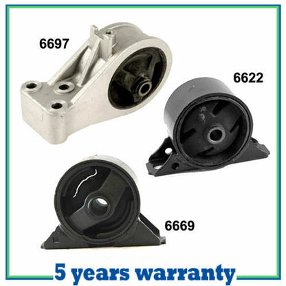 Engine Motor Mount M1019 99-02 For Mitsubishi Mirage 1.5L Kit Set 3 Auto Trans.
