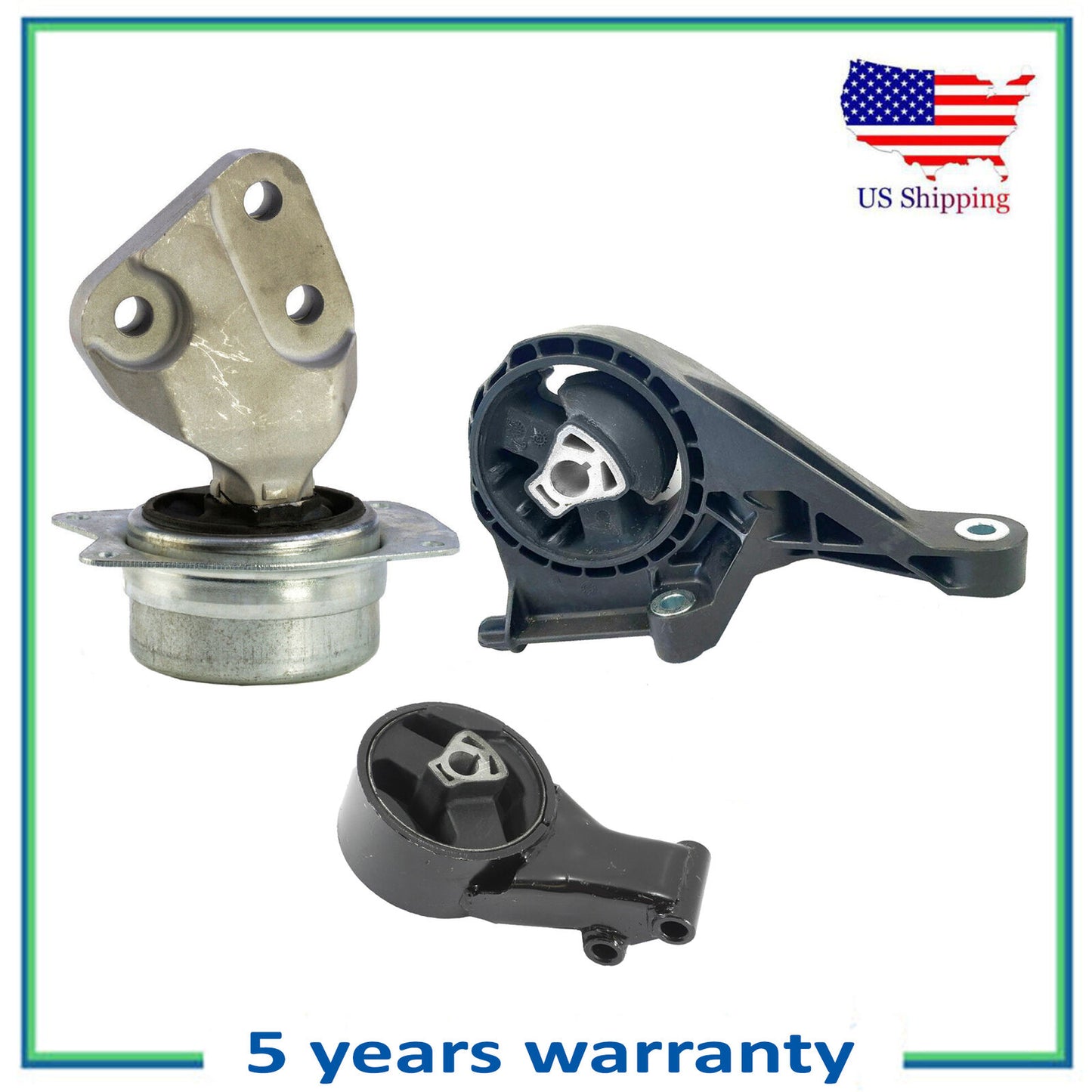 Juego 3PCS MotorKing Auto Transmisión Montaje Para 2012-2014 Buick Lacrosse 2.4L