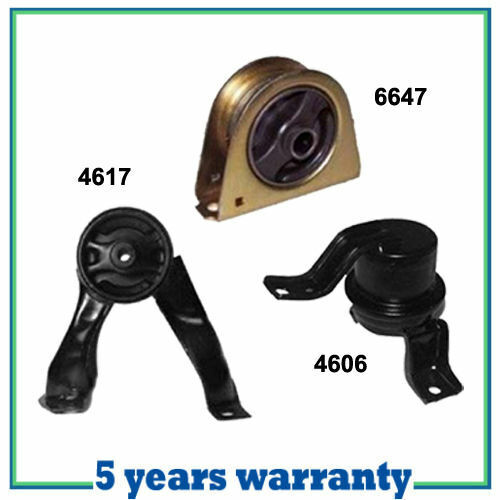 M258 Engine Motor Mount For 02-07 Mitsubishi Lancer 2.0L Kit 3PCS 6647 4606 4617