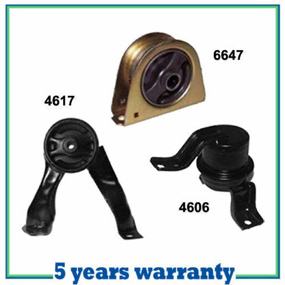 M258 Engine Motor Mount For 02-07 Mitsubishi Lancer 2.0L Kit 3PCS 6647 4606 4617