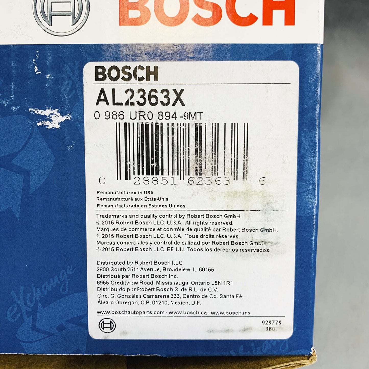 BOSCH Remanufactured Alternator For 1995-1997 Nissan Pickup 2.4L AL2363X