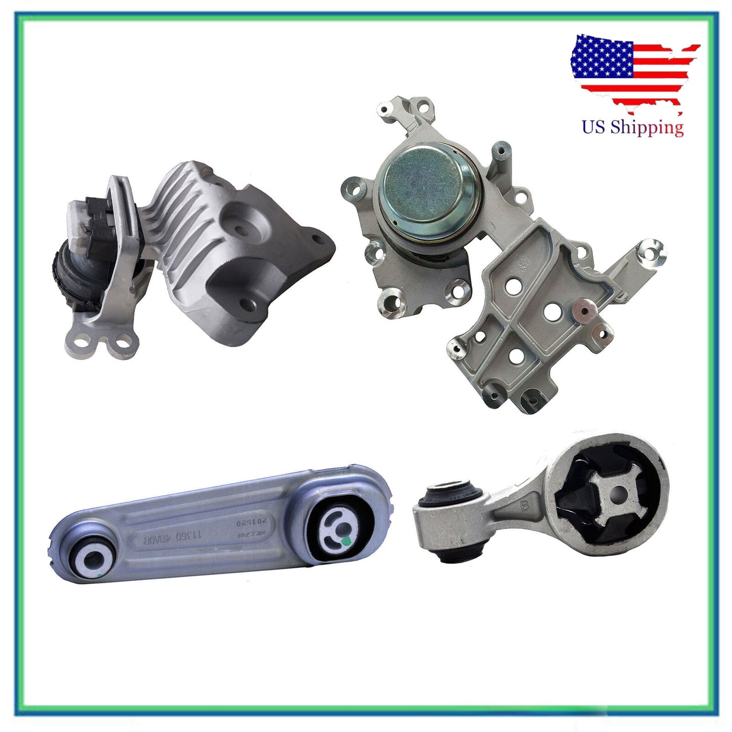 4PCS Motor & Automático Cvt Transmission Montaje Para 14-19 Nissan Rogue 2.5L
