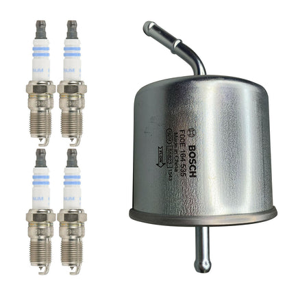 For 1993-1997 Ford Probe Base 2.0L 77092WS 6724 Bosch Fuel Filter Spark Plug Set