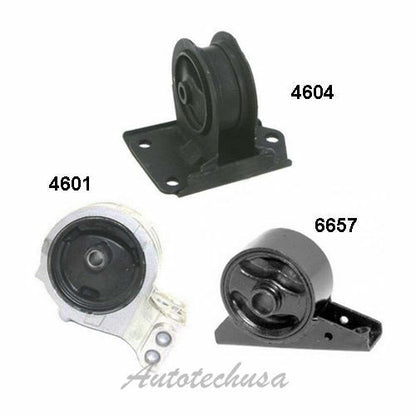 96-99 For Mitsubishi Eclipse Trans Engine Motor Mount Set 3 M591 6657 4601 4604