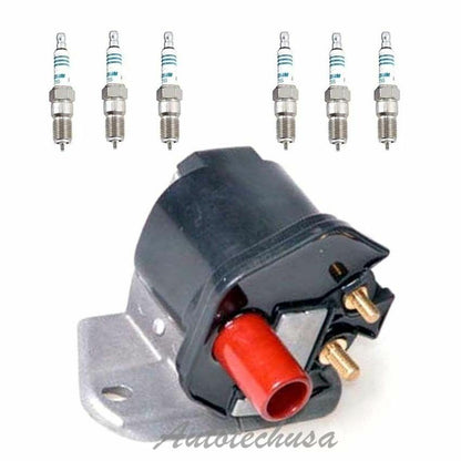 IC494 Allumage Bobine B332 + 6 Bougie D'Allumage Pour Mercedes 300E 300CE 300SEL
