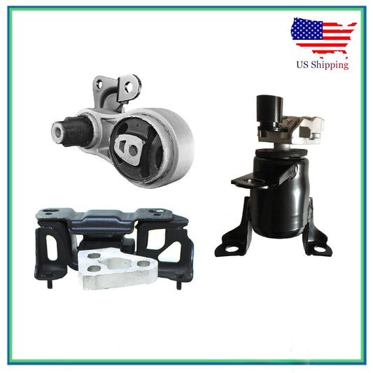 Set Engine Motor & MT Manual Trans Mount For 2014-2019 Ford Fiesta 1.6L L4 Turbo