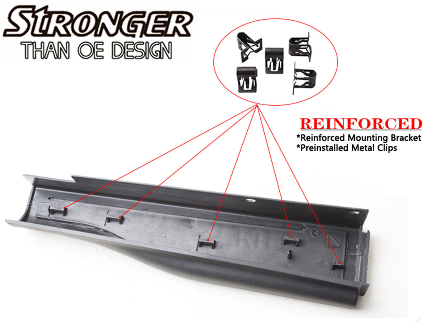 Right Upgraded Flex Step Tailgate Molding Trim Cap New For 08-16 Ford Super Duty