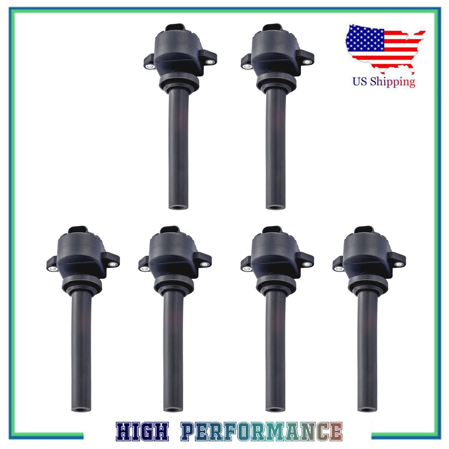 5C1144 Ignition Coil For 6PCS Isuzu Amigo Honda Passport Rodeo Sport 3.2L
