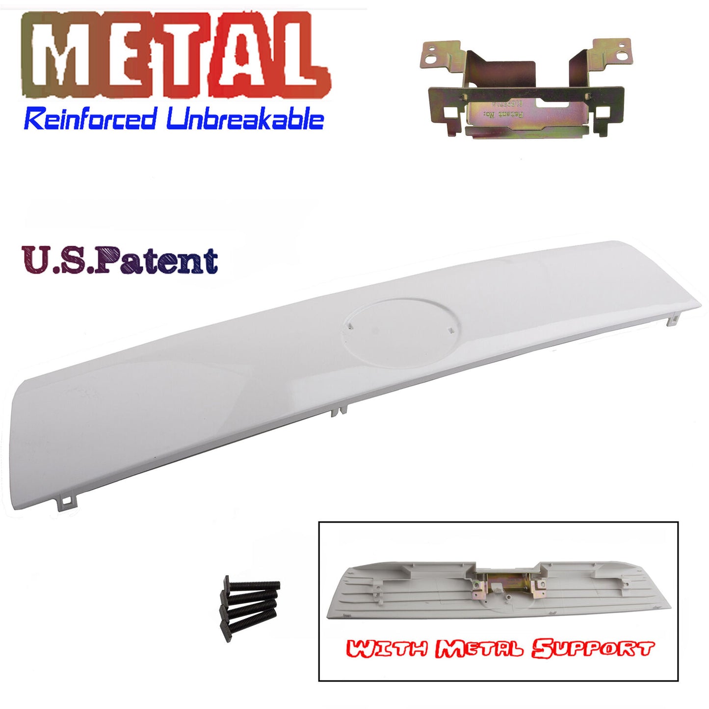 DS1040S Tailgate Handle Garnish Trim Strip Primed For 05-2010 Scion Tc White 040