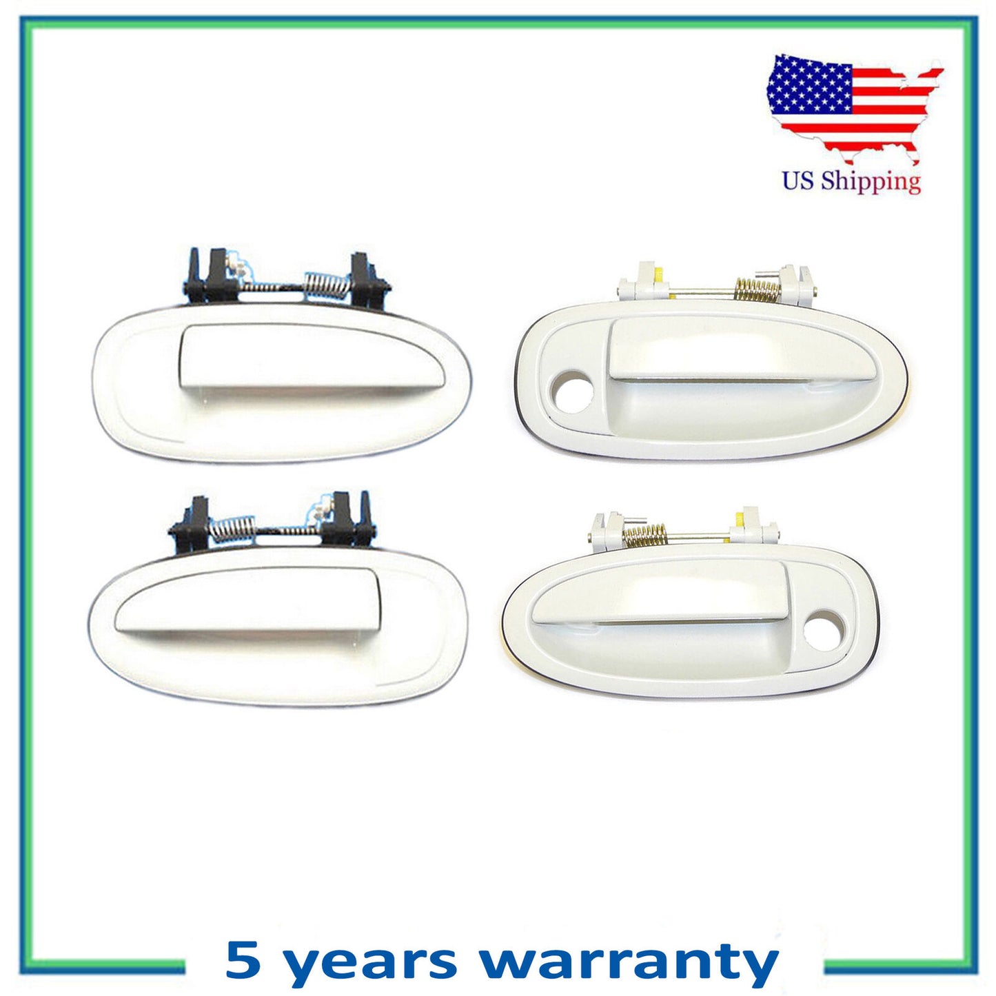 Set 4PCS Extérieur Porte Poignée Pour 1995-1999 Toyota Avalon 040 Super Blanc II