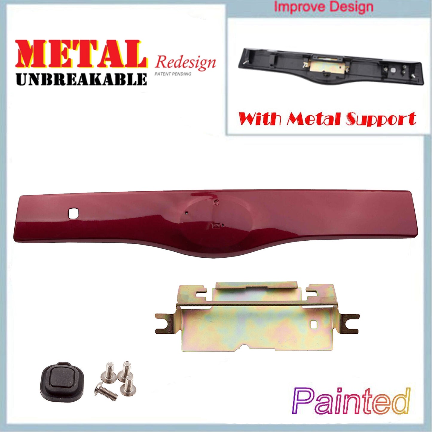 3R3 Rouge Arrière Extérieur Hayon Poignée Garniture Pour 04-2009 Toyota Prius