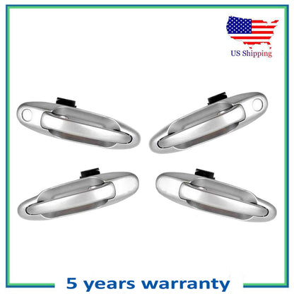 Avant Arrière Set 4PCS Extérieur Porte Poignée Pour 1C8 Lunar Mist Toyota Tundra