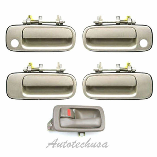 92-96 For Toyota Camry 1 Brown Interior & 4 Beige 4M9 Outside Door Handle DS408