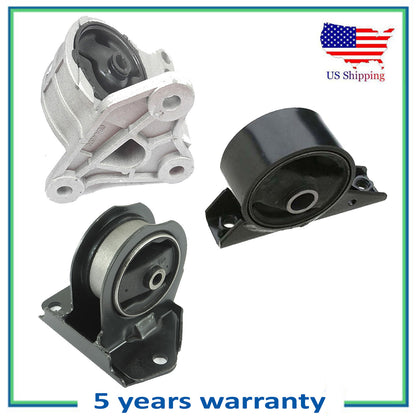 3PCS Motore & Trans Montante Per 1995-2000 Dodge Avenger 2.5L 5240 4604 4600