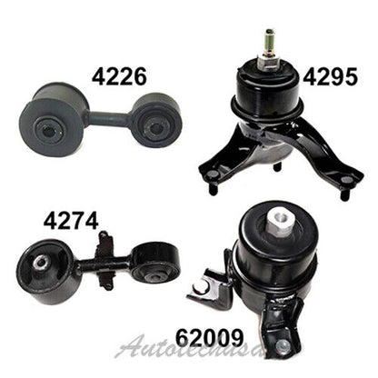 4226 4274 4295 62009 For 07-09 Toyota Camry 2.4L Engine Motor Mount Set 4 pcs