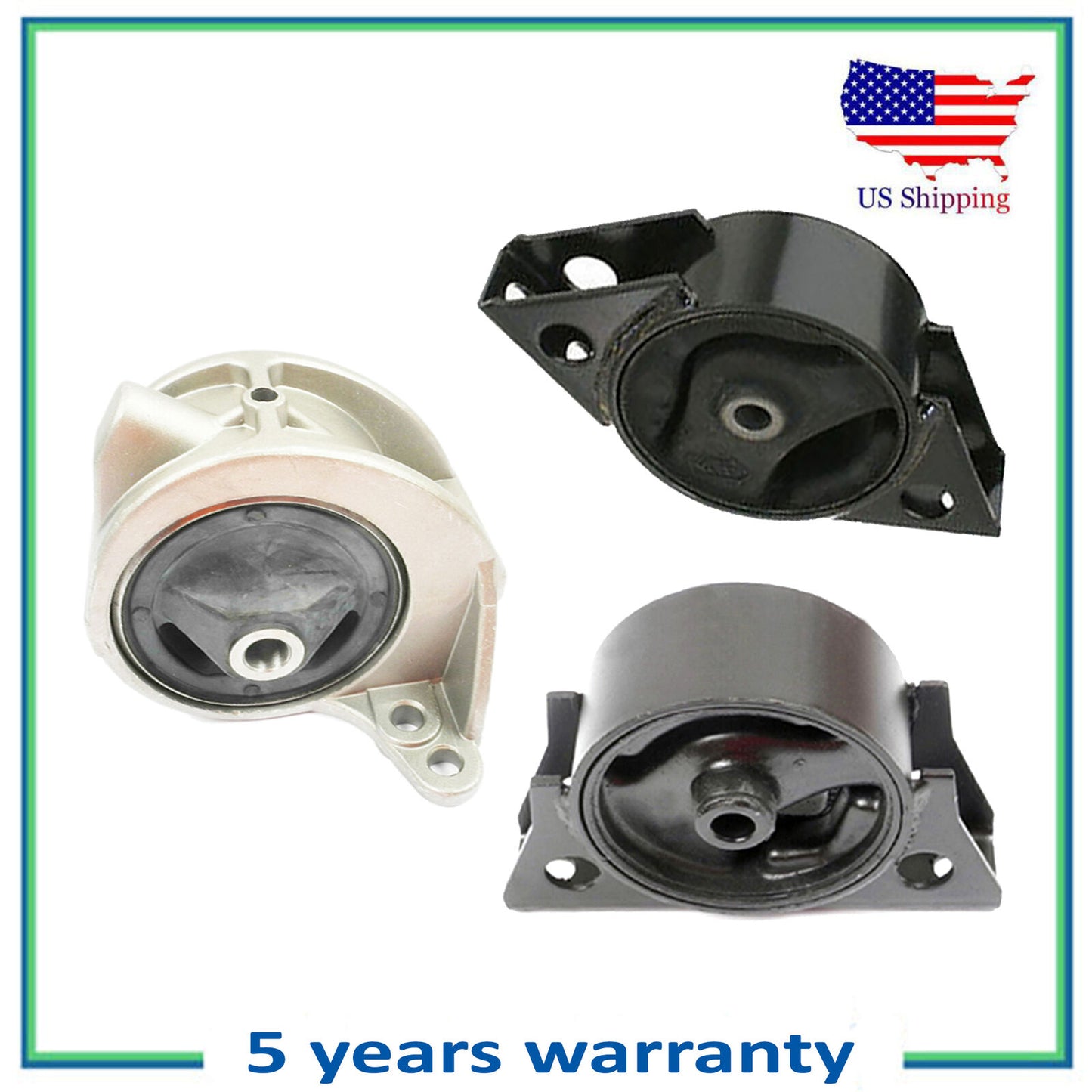 3PCS Engine Motor Mount For 1999-2002 Infiniti G20 2.0L Automatic 4311 7312 7339