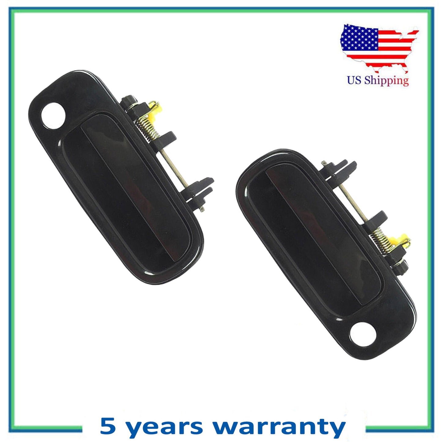 Front Exterior Outside Door Handle 2PCS For 1992-1996 Toyota Camry Non-Painted