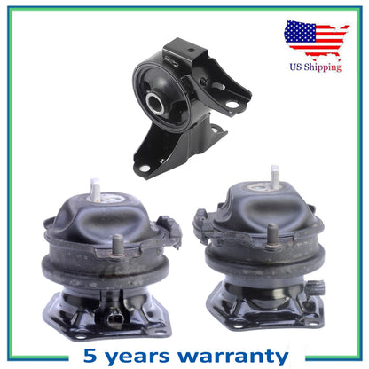 Juego 3Pcs Frente Posterior Derecho Motor Montaje Para 09-15 Honda Piloto 3.5L