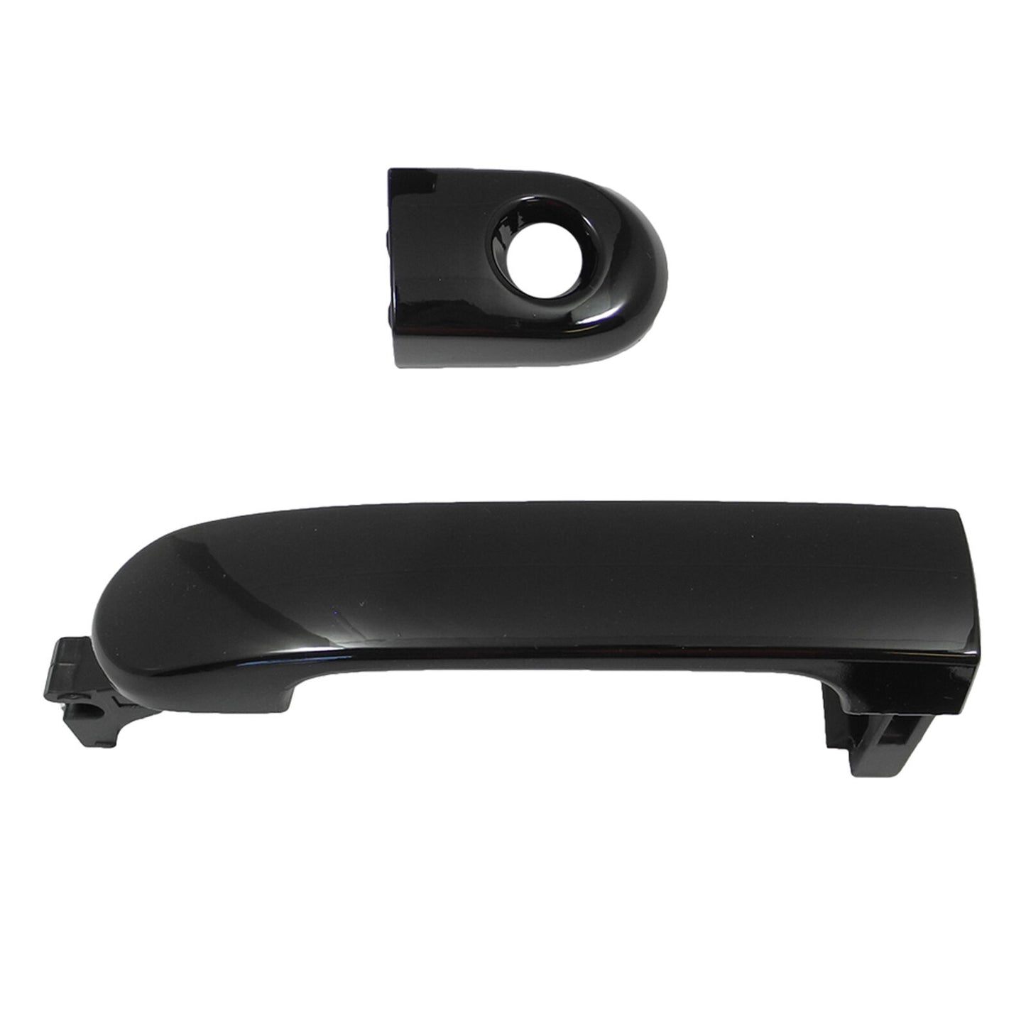 Front Left Outside Door Handle w/hole For 07-12 Nissan Versa Black Obsidian KH3