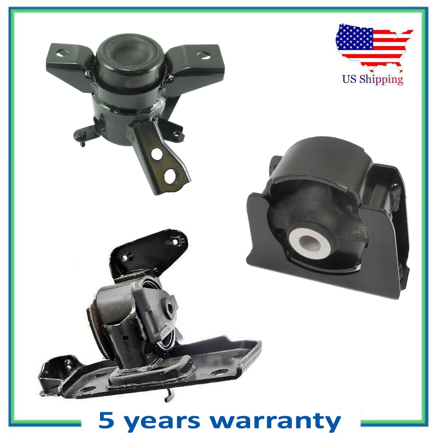 62012 62049 62064 Engine Motor & Trans. Mount Set For 06-08 Toyota RAV4 2.4L 4WD