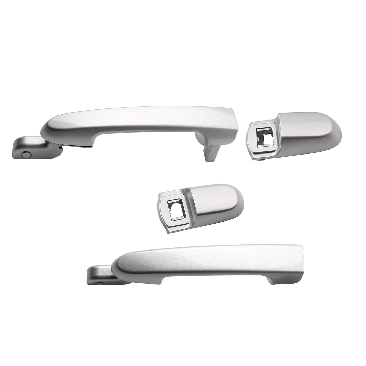 Rear Pair Outside Door Handle For 06-2011 Hyundai Accent 5S Platinum Silver Mica