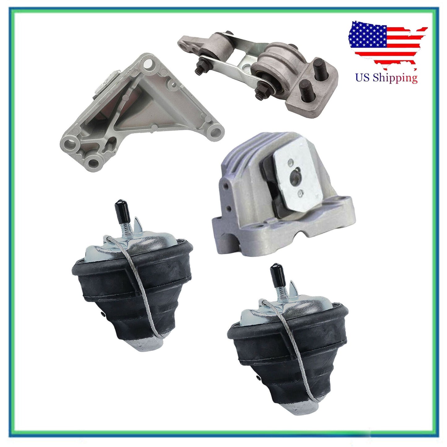 Set 5PCS Engine Motor & Trans Mount MotorKing For 2001-2008 Volvo S60 2.3L 2.4L