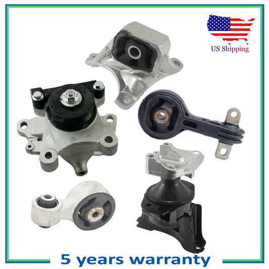 Set 5PCS Engine Motor & Trans Mount M4164 For 2006-2011 Acura CSX 2.0L L4