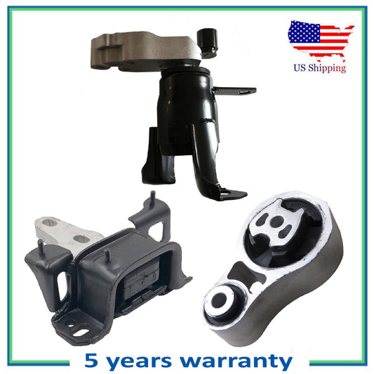 3PCS MotorKing Motor & Auto Trans. Montaje Para 2011-2016 Ford Fiesta 1.6L