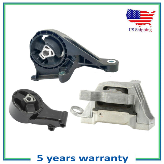 Set of 3PCS Engine Motor & Auto. Trans. Mount For Chevrolet Impala Malibu 2.5L